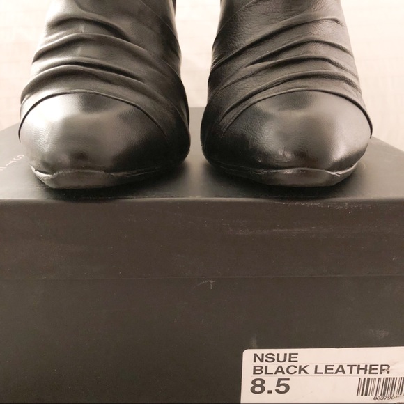 Steven Barbie Nsue Black Leather Booties, Size 8.5 - Picture 5 of 7